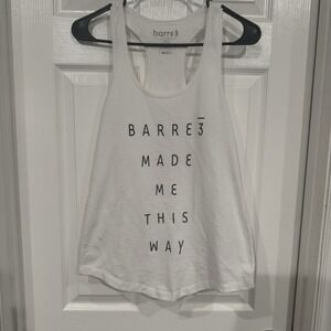 Pure Barre Womens Small Tank‎ Top Racerback White Workout Exercise Small